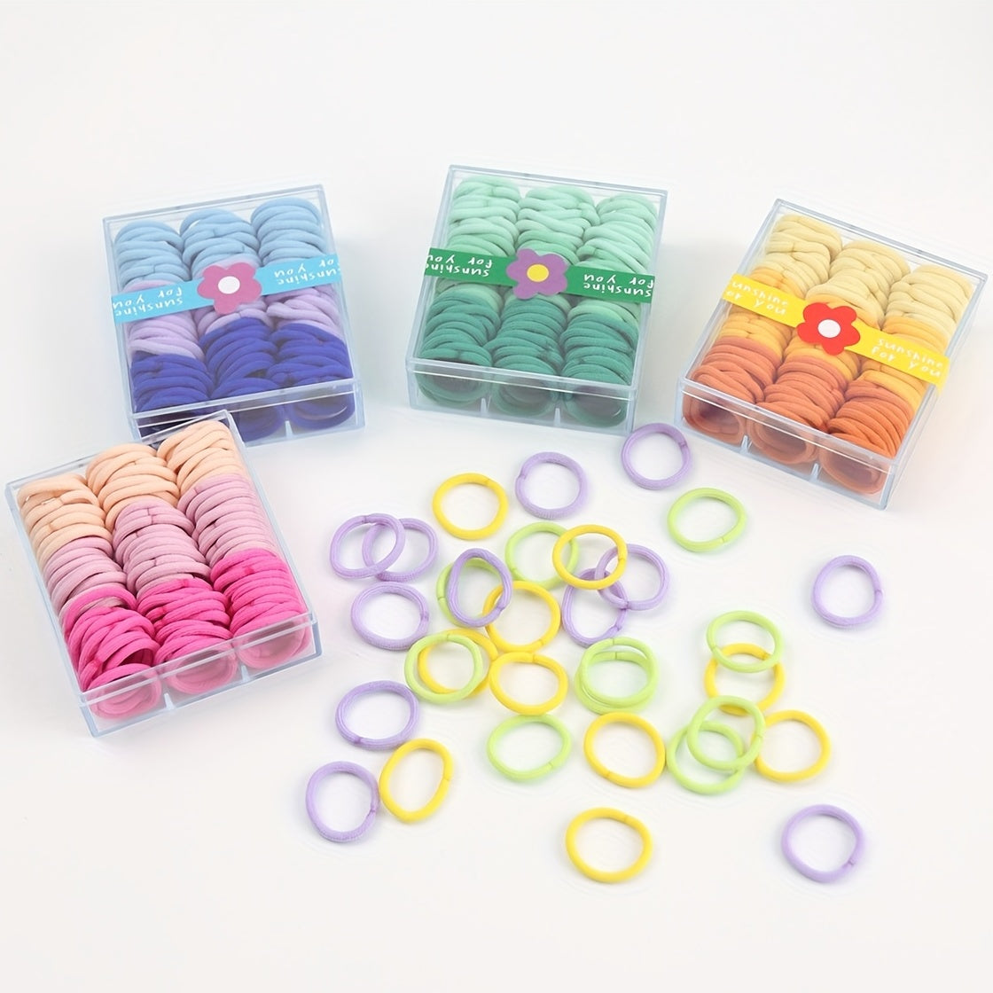 90pcs Candy Hair Tie Elastic Hair Rope Ponytail Holder Hair Accessories