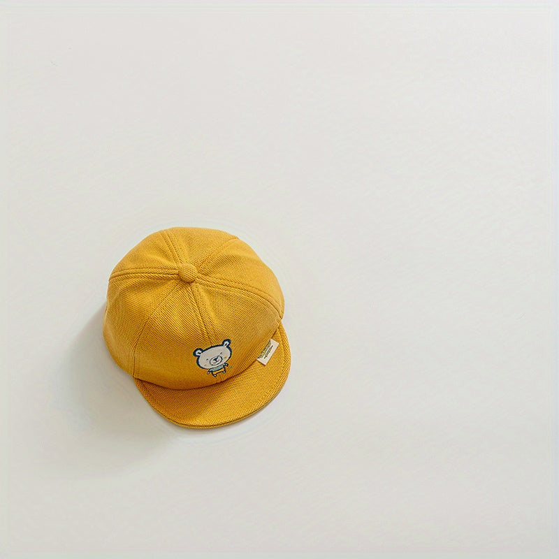Bear Embroidery Children's Baseball Cap Spring Summer Peaked Cap