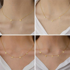 Personalized Custom Women Initial Name Necklace Stainless Steel