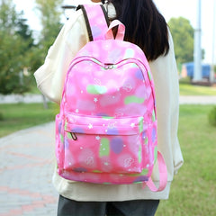 Colorblock Laptop Backpack Lightweight Daypack for Girls & Women
