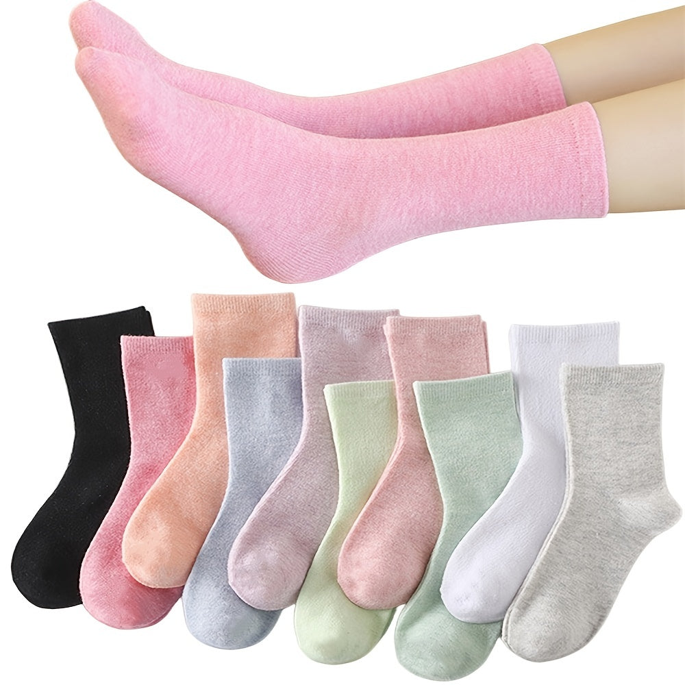 10 Pairs Candy Winter Ankle Socks Women's Stockings