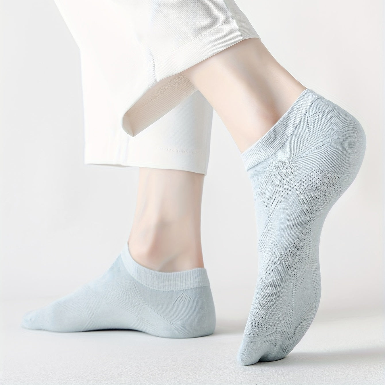 6 Pairs Argyle Ankle Socks Soft Lightweight Low Cut Women's Stockings