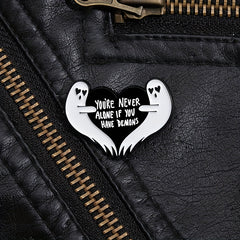 Never Alone If You Have Demons Cartoon Brooch Pin