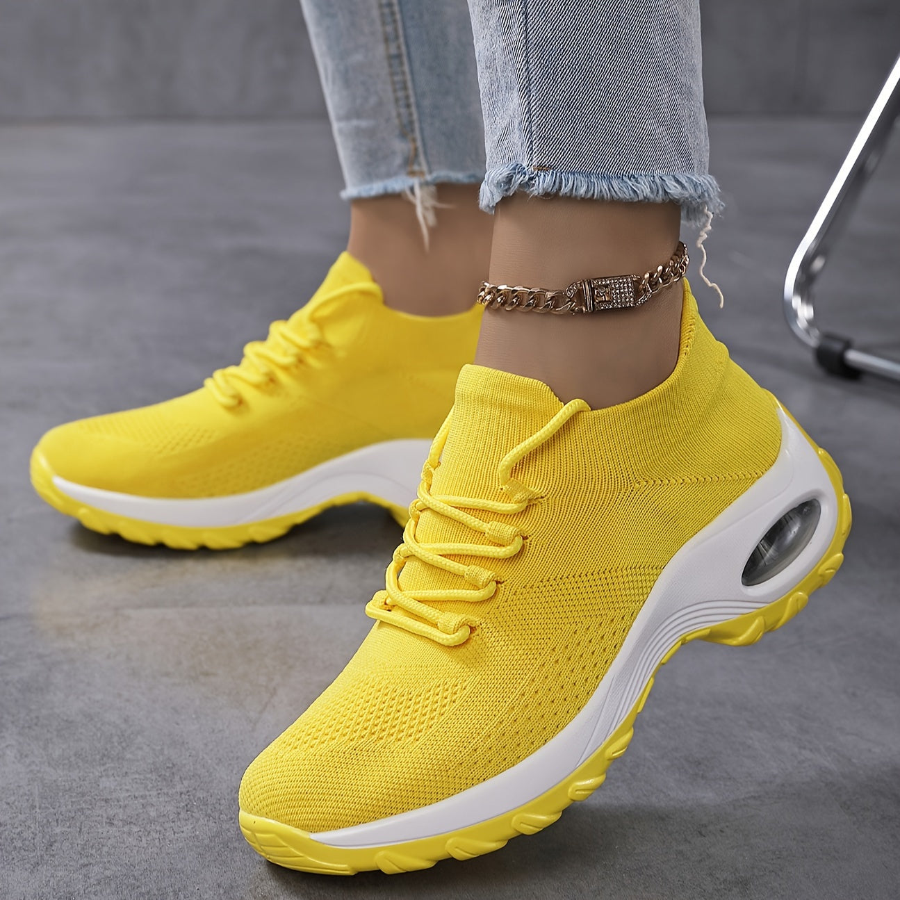 Women's Breathable Socks Sneakers Air Cushion Running Shoes