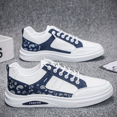 Men's Graffiti Print Skate Shoes - Wear Resistant Non Slip Casual Shoes
