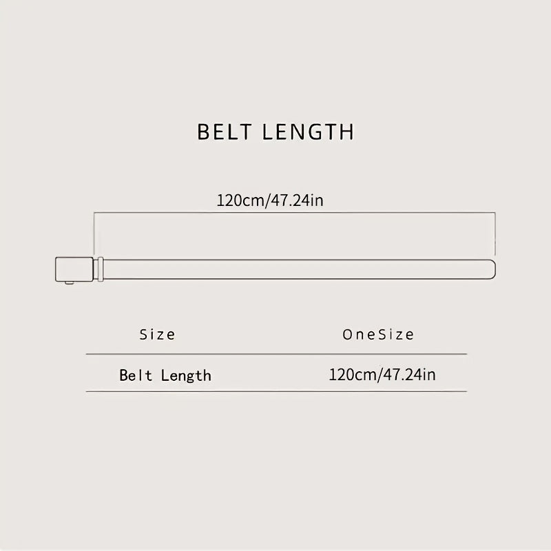 Men's Casual Retro Buckle Belt PU Leather Decorative Accessories for Pants