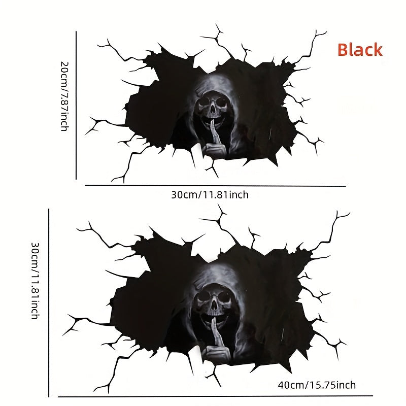 Halloween Window Stickers Scary Skeleton Decor Removable PVC Car Sticker