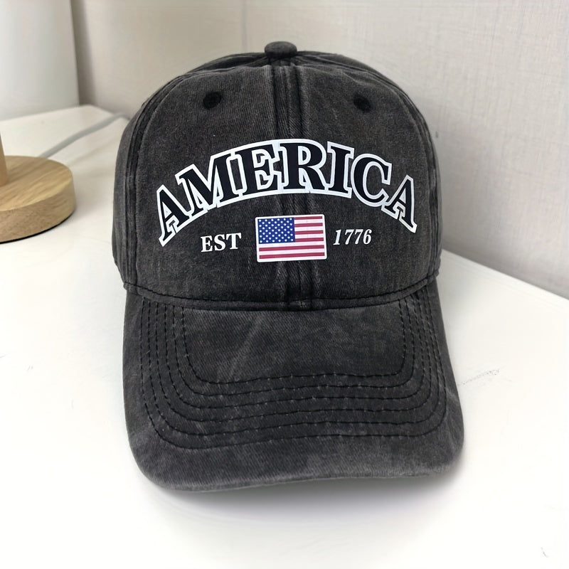 Adjustable Sunshade Baseball Cap American Flag Outdoor Sport