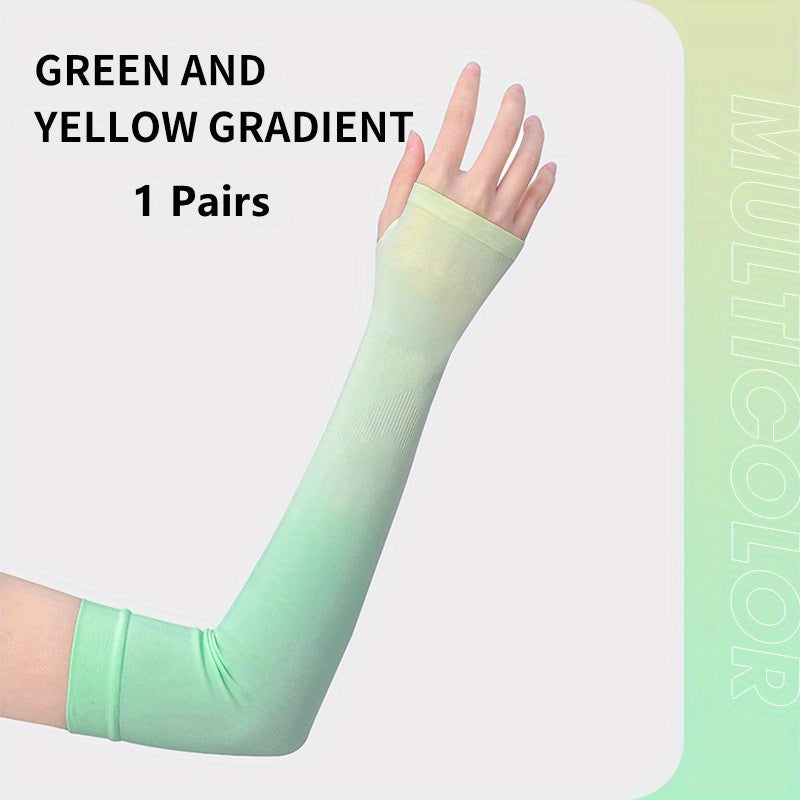 Gradient Ice Sleeve Sunscreen Arm Sleeves UV Protection Cycling Men Women