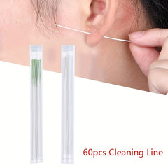 60Pcs Ear Piercing Cleaning Line Disposable Men's Earrings