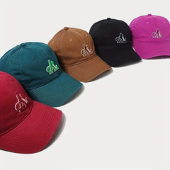 Unisex Breathable Adjustable Baseball Cap With Letter Embroidery