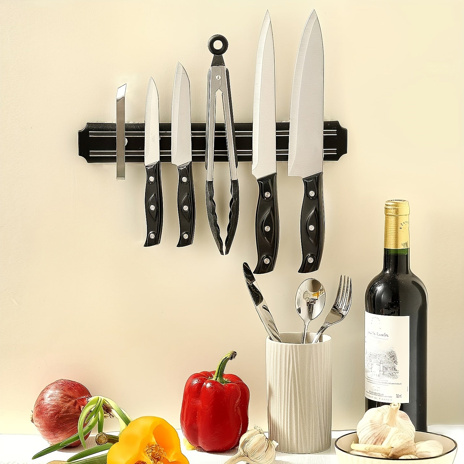 Magnetic Holder Wall Mounted Aluminum Kitchen Tools Organizer