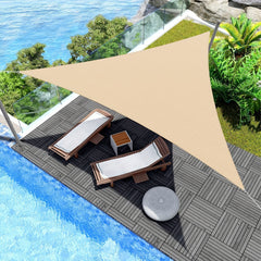 Triangle Sun Shade Sail Canopy UV Block Fabric Outdoor Canopy