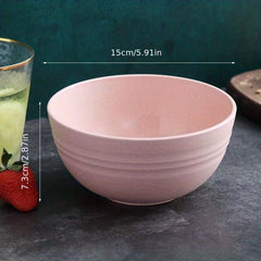 6pcs Unbreakable Cereal Bowl Microwave Dishwasher Safe