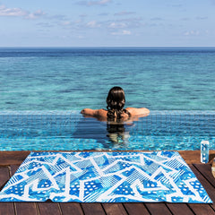 Quick Drying Geometric Beach Towel for Camping & Outdoors