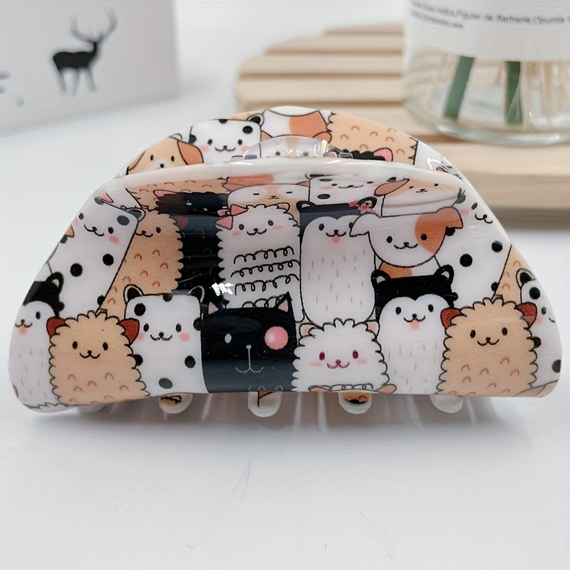 Animal Pattern Small Hair Claw Clip for Women Girls
