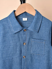Boys Long Sleeve Button Down Outwear Shirts Jacket