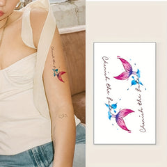 12 Sheets Temporary Tattoos Animal & Flowers Pattern Disposable Tattoo Stickers