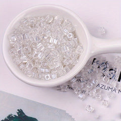 88pcs 4mm Square Fantasy Dyed Heart Glass Beads for DIY Earrings Bracelet