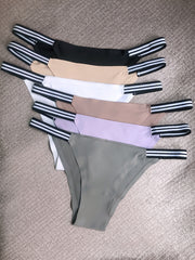6 Pcs Women's Low Waist Bikini Panties Seamless High Elastic Lingerie
