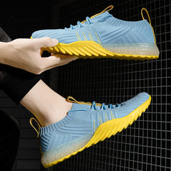 Women's Knitted Lace Up Running Shoes Sneakers Low Top