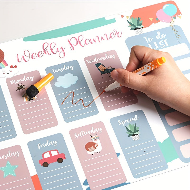 Minimalist Magnetic Memo Whiteboard for Fridge