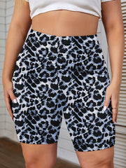  Camo Print High Waist Skinny Shorts