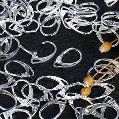 100pcs Pack Silver Jewelry Findings Earring DIY Accessories