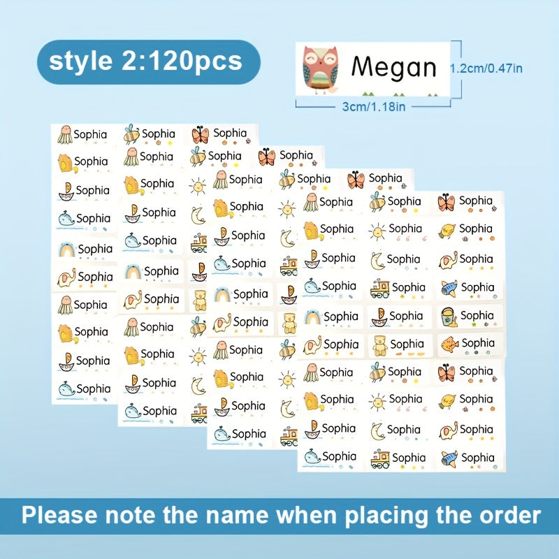 Transparent Custom Name Sticker Waterproof Office School Label Scrapbook Tag