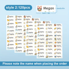 Transparent Custom Name Sticker Waterproof Office School Label Scrapbook Tag