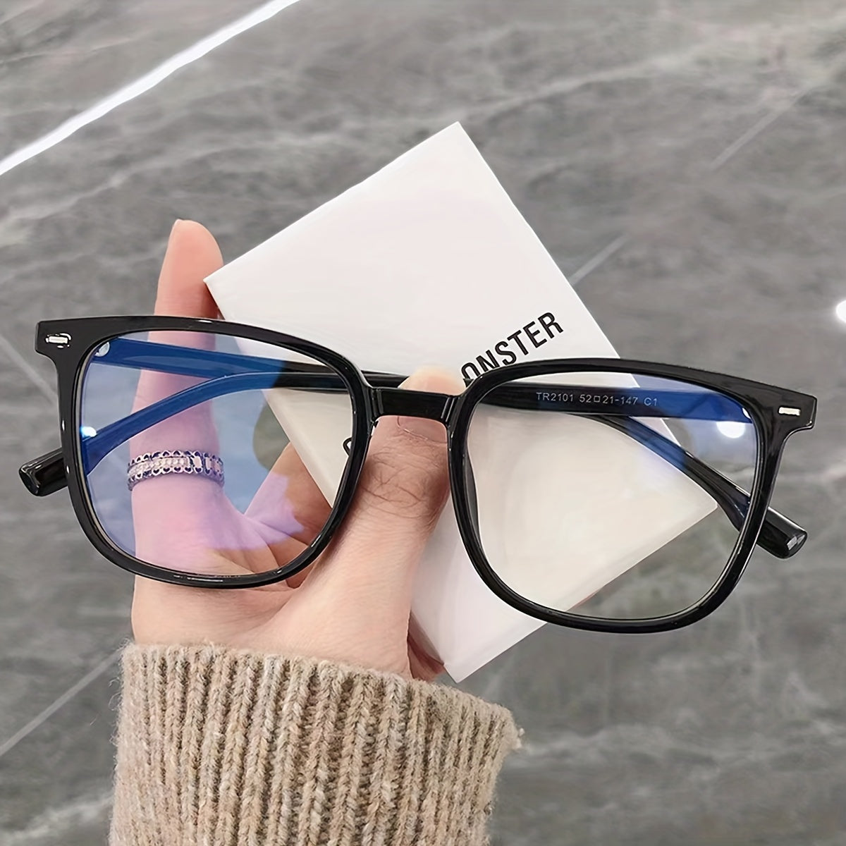 Men's Small Frame Anti Light Glasses Unisex
