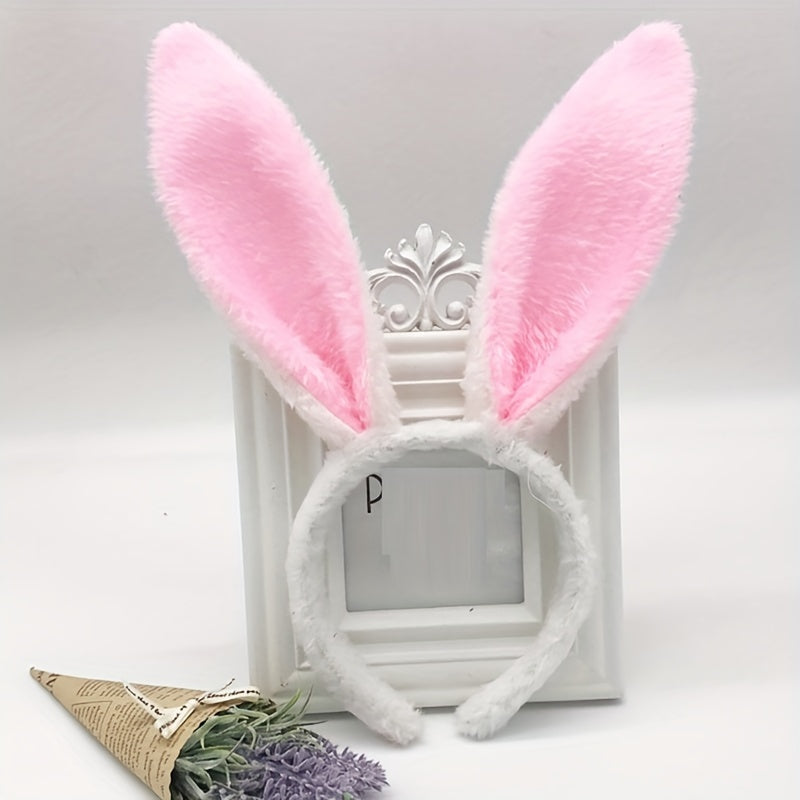 Bunny Rabbit Ear Headband Plush Hairband Costume Party Easter Hair Accessories