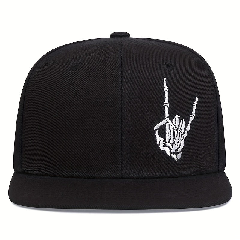 Skeleton Hand Embroidery Baseball Cap Hip Hop Classic Snapback Hat