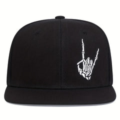 Skeleton Hand Embroidery Baseball Cap Hip Hop Classic Snapback Hat