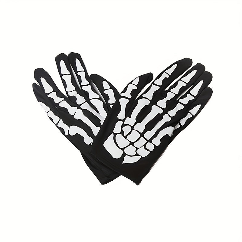 Horror Skeleton Ghost Costume Set with Gloves