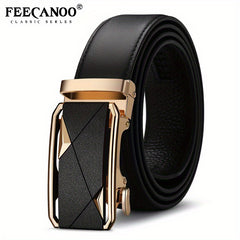 Men's Cowhide Automatic Business Leather Belt