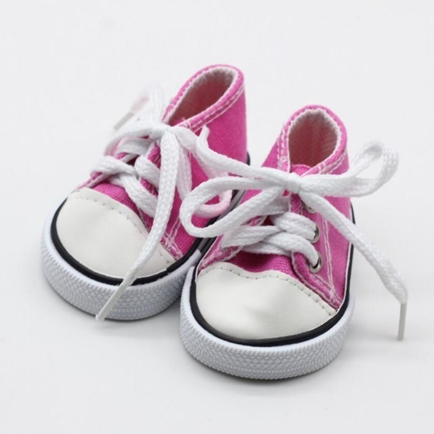 Lace up Canvas Sneakers for 18" Girl Dolls - Accessories Not Included