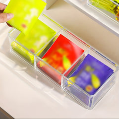 Portable 3 Grids Desktop Storage Box Acrylic Makeup Cotton Holder