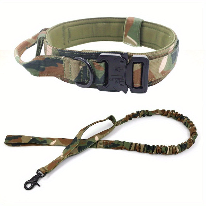 Military Tactical Dog Collar & Leash Set for All Breeds