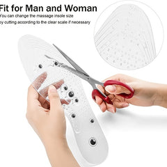 Acupressure Magnetic Massage Insoles Men Women Silicone Foot Massager Shoe Pad