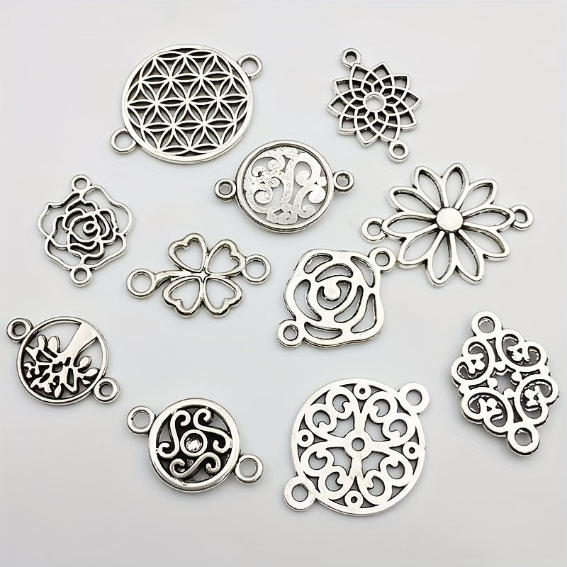 22pcs Antique Silvery Pendant Series for Necklace Bracelet Earrings