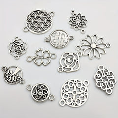 22pcs Antique Silvery Pendant Series for Necklace Bracelet Earrings
