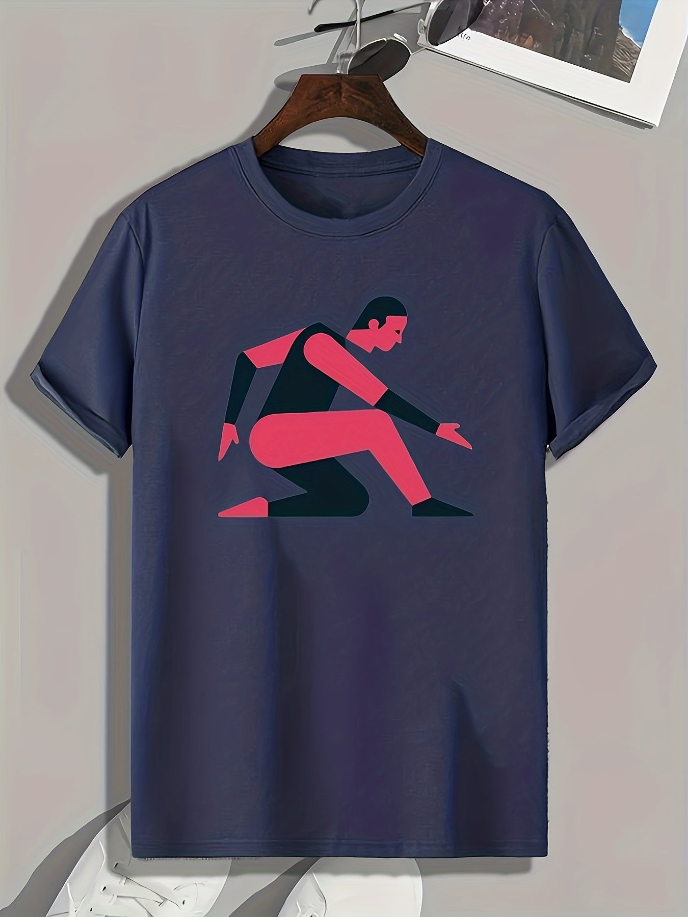 Sportsman Pattern Print Men's Sports T-shirt - Summer Outdoor Clothing