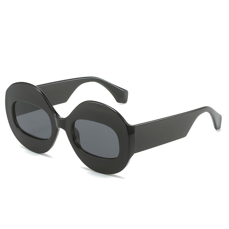 Oversized Oval Frame Sunglasses Multicolor UV400 Eye Protection