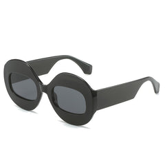 Oversized Oval Frame Sunglasses Multicolor UV400 Eye Protection
