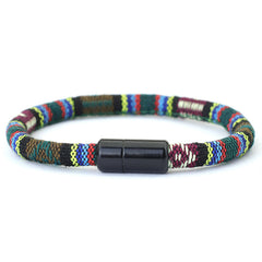 Men's Braided Leather Bracelet Bangle - Gift For Son