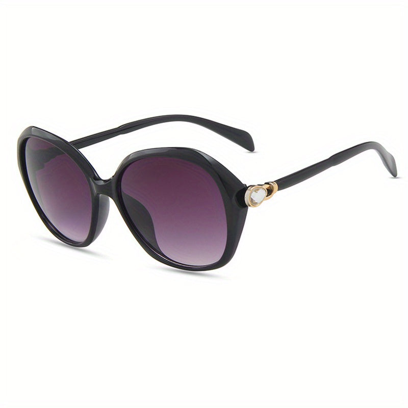 Y2K Oval Sunglasses Rhinestone Decor Gradient Glasses UV400