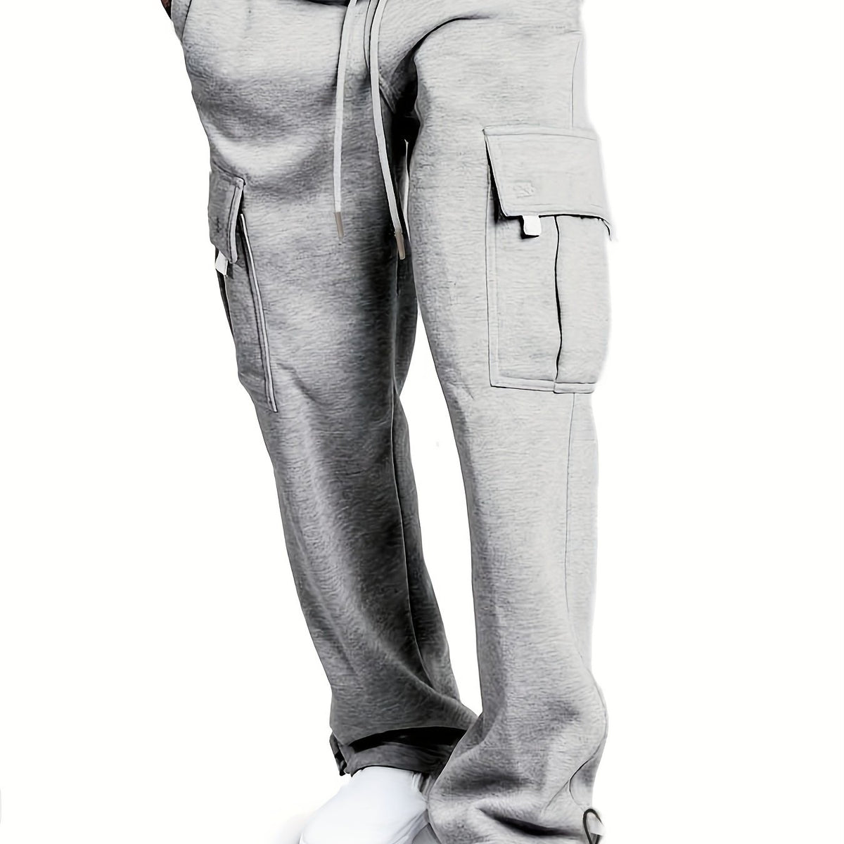 Men's Lightweight Cargo Pants Drawstring Loose Fit