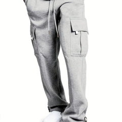 Men's Lightweight Cargo Pants Drawstring Loose Fit