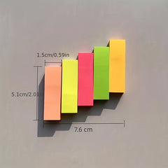 Small Strip Paper Stickers 500 Sheets 5 Colors
